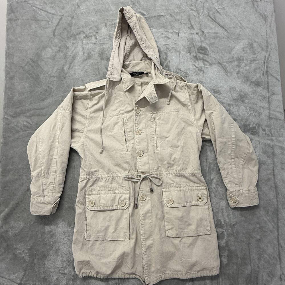 Vintage 90s Billy Blues Anorak Utility Safari Jacket Womens M Beige Made in USA